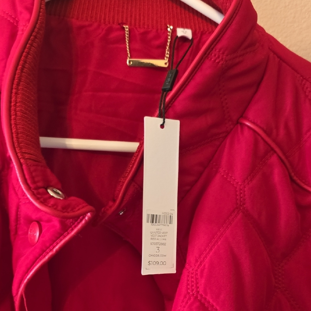 Chico's Quilted Full-Zip Vest — Size XXL - Picture 7 of 8